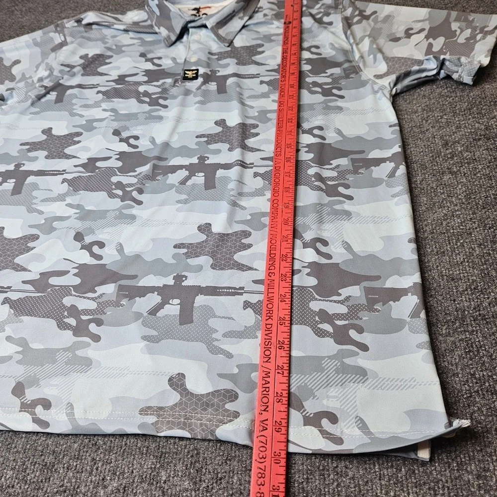 Eagle Six Gear Polo Shirt Mens Size XL Blue Gray Camo Military - Picture 5 of 6